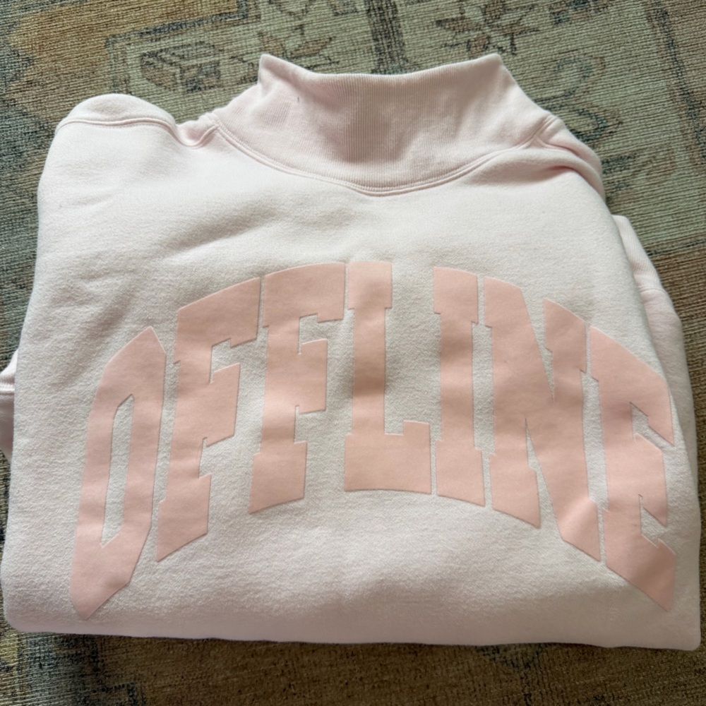 Aerie Light Pink Cowl Neck Sweater